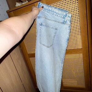Denim Midi Skirt Ava&Viv Light Wash Raw Hem